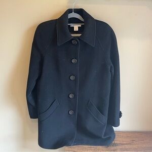 Preston & York Long Black Wool Dress coat. Size M